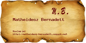 Matheidesz Bernadett névjegykártya